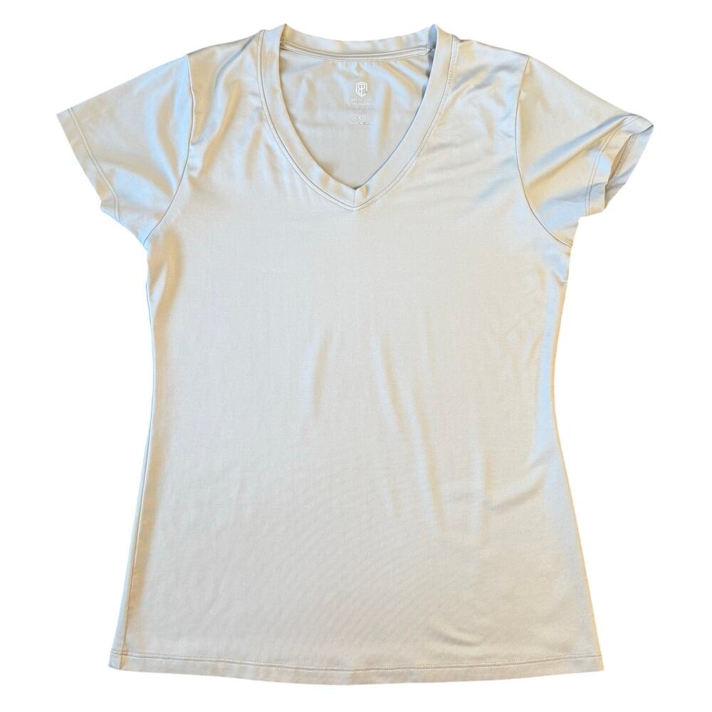 Born Primitive Short Athleisure Short Sleeve V Neck CrossFit Oatmeal Women’s XS